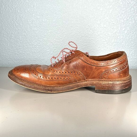 Allen Edmonds McTavish Shoes Brown Wingtip Leather Dress Dainite Mens Size 9 D main image 5